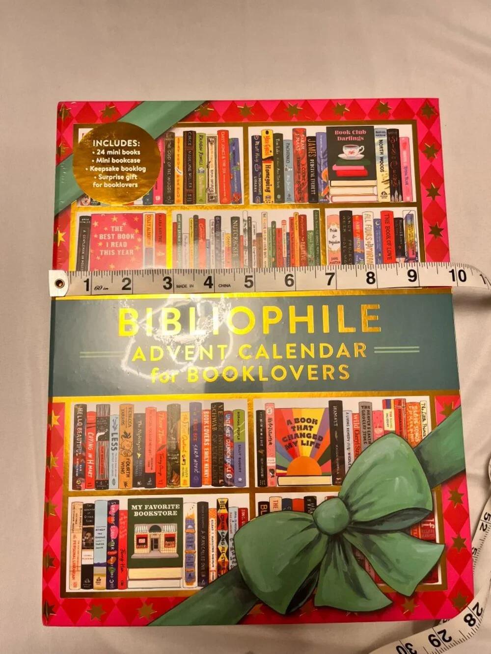 Bibliophile Advent Calendar for Booklovers Box Set 24 Mini Books Gift